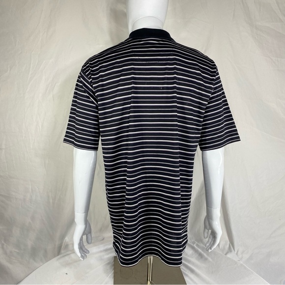 Alan Flusser Men’s Black White Golf Short Sleeve Polo - Picture 7 of 7